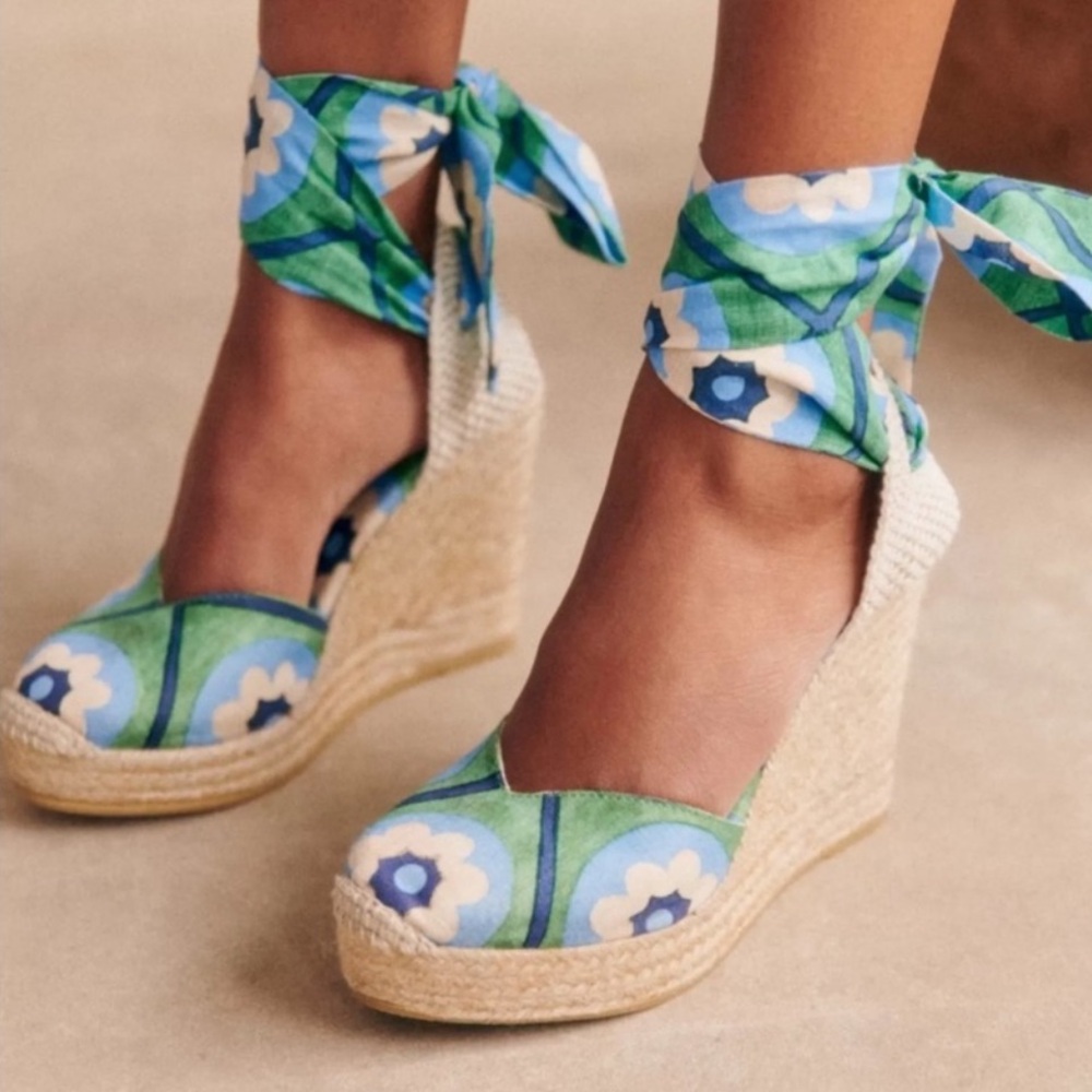 Super RARE-SÉZANE X MOMONÌ TANIA HIGH wedge ESPADRILLES heels